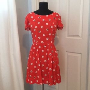 GAP red floral dress